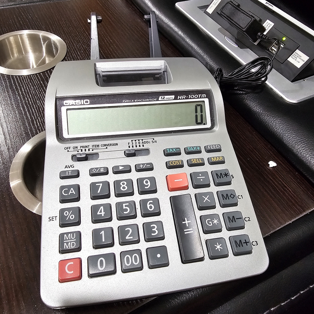 Casio HR-100TM Silver and Black Calculator